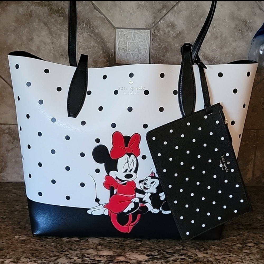 KATE SPADE NEW YORK, DISNEY X, MINNIE AND FIGARO TOTE BAG